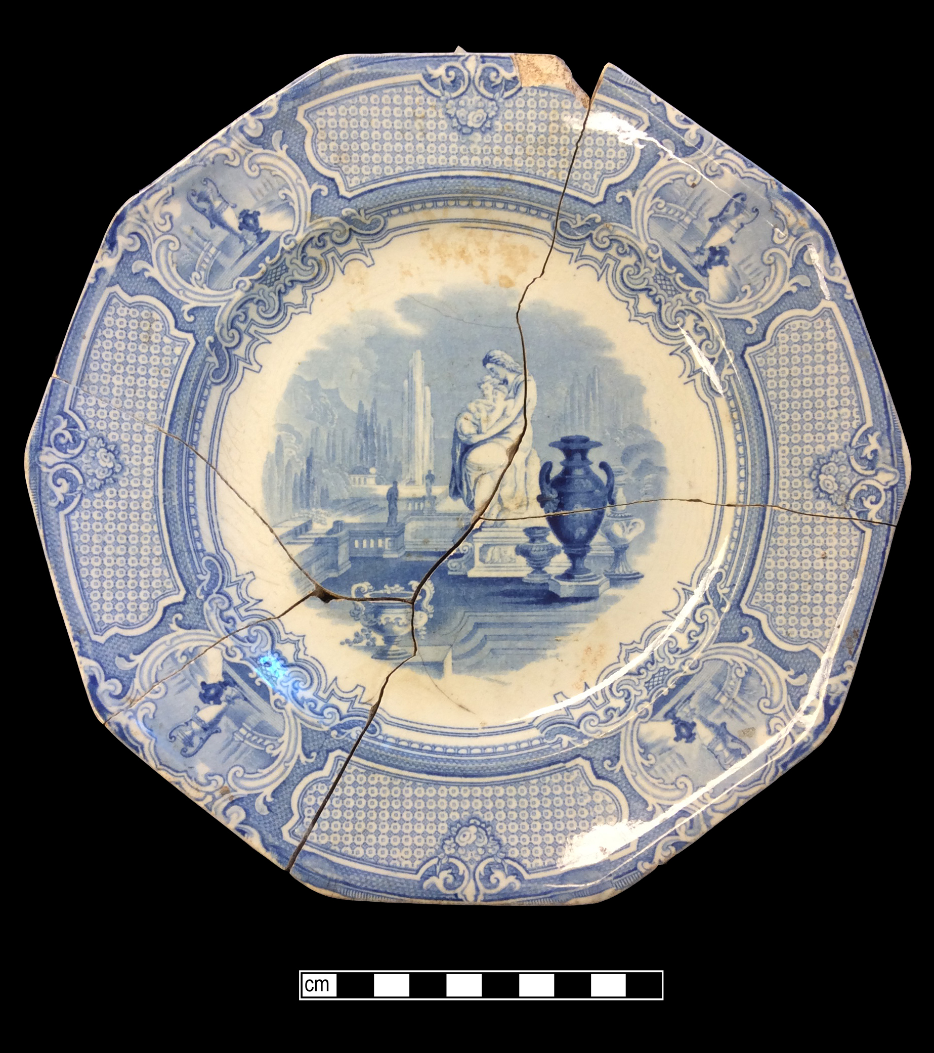 Image of printed earthenware fragment.