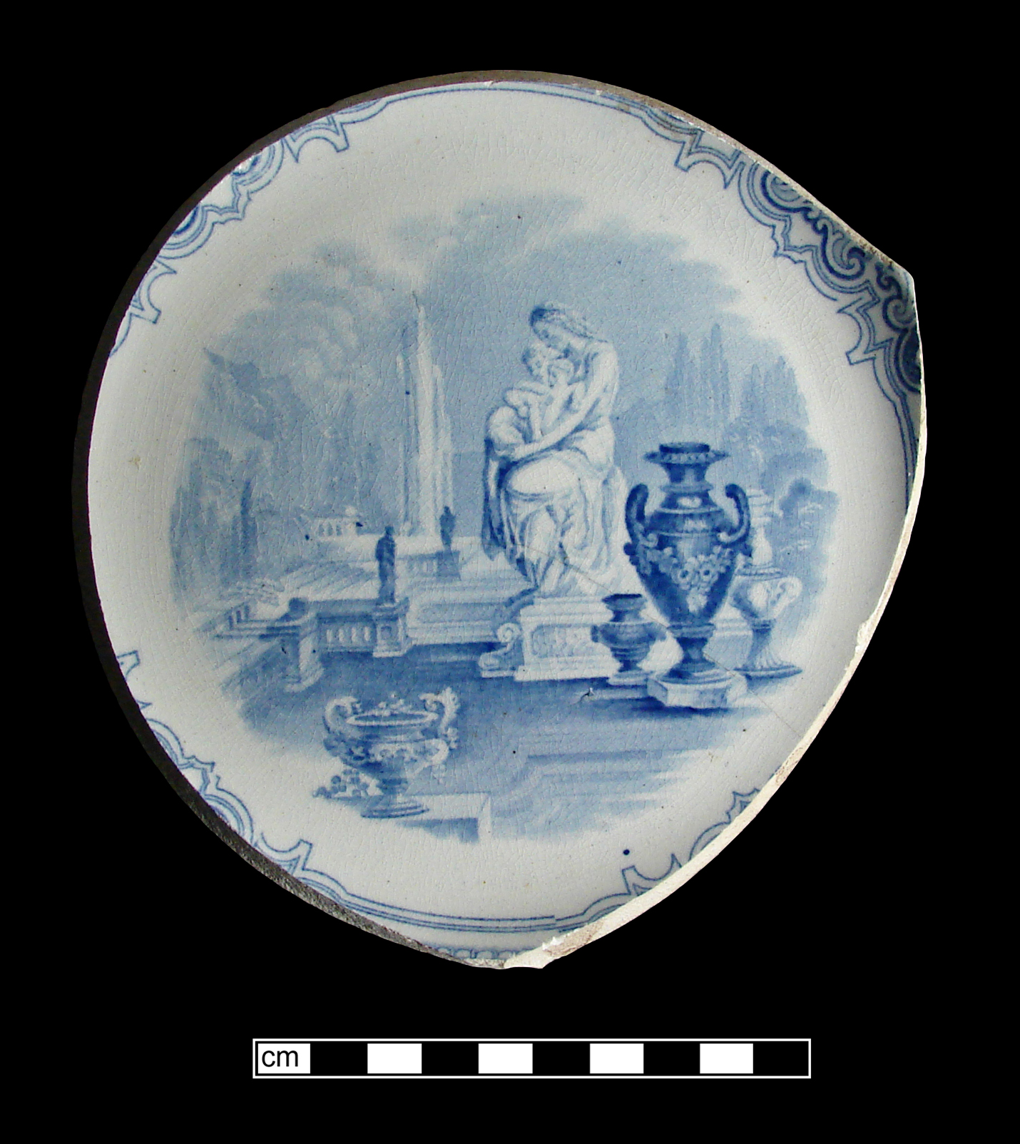 Image of printed earthenware fragment.