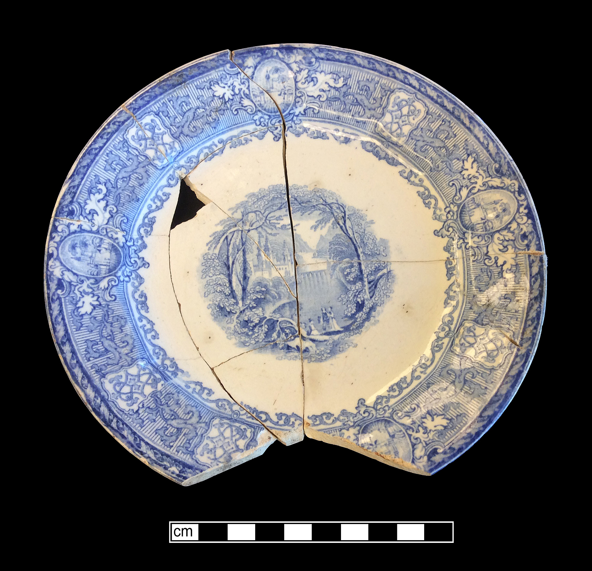Image of printed earthenware fragment.