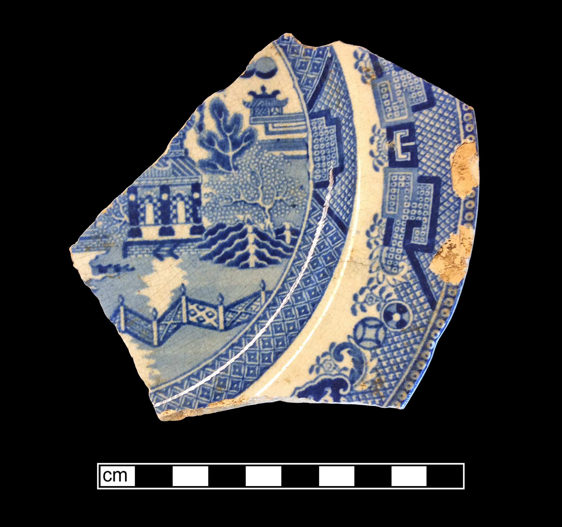 Image of printed earthenware fragment.