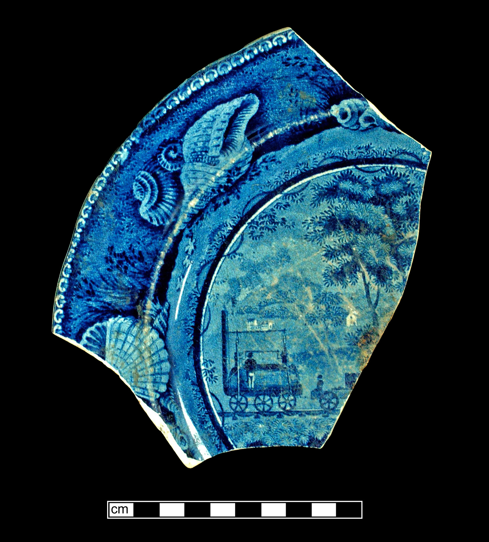 Image of printed earthenware fragment.