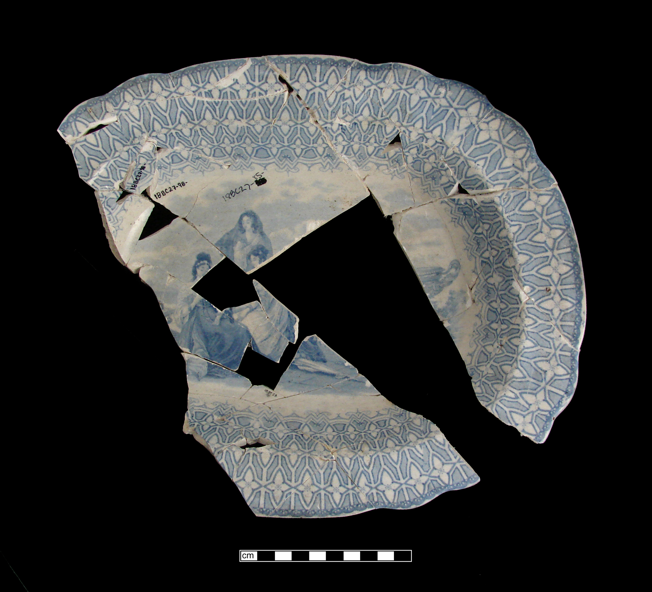 Image of printed earthenware fragment.