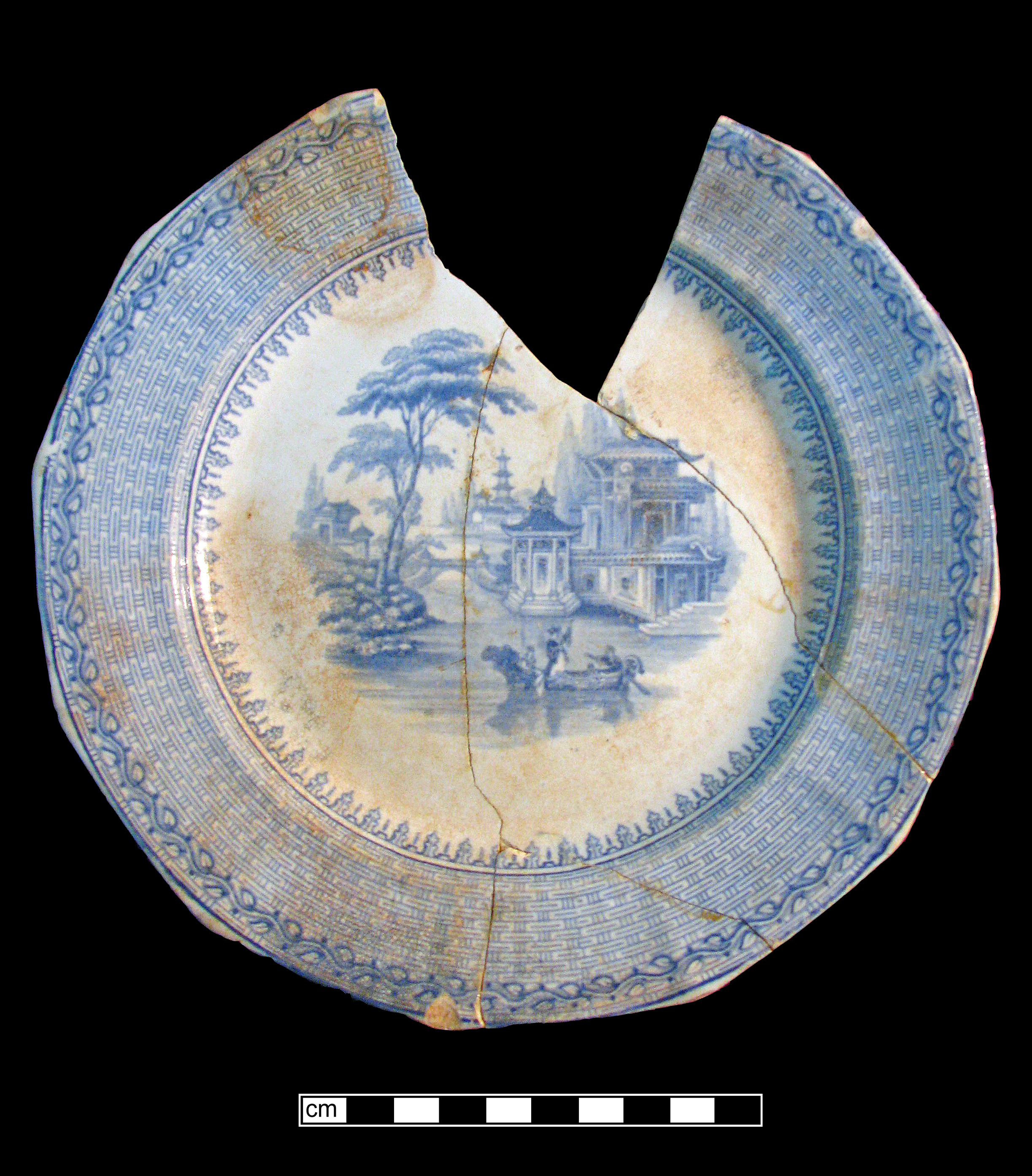 Image of printed earthenware fragment.