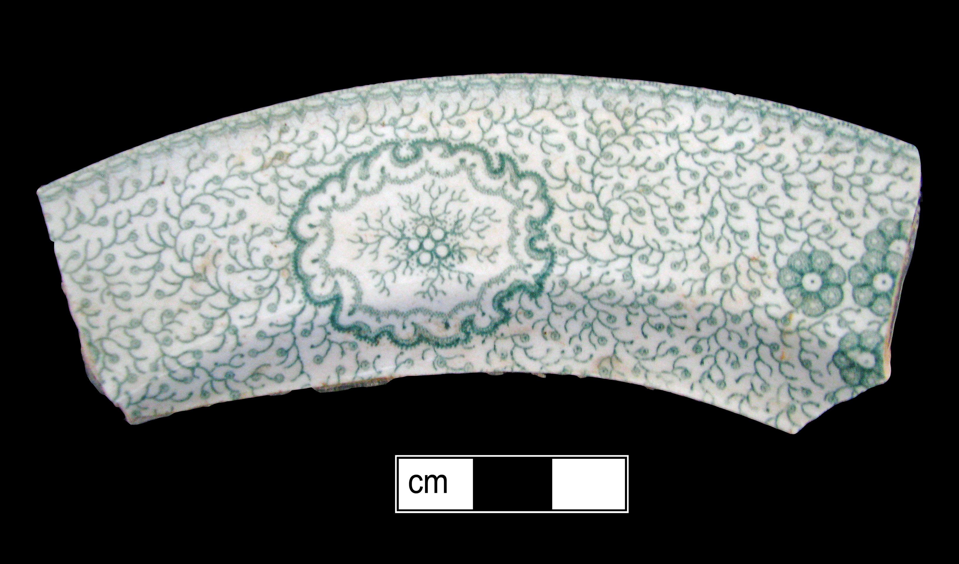 Image of printed earthenware fragment.