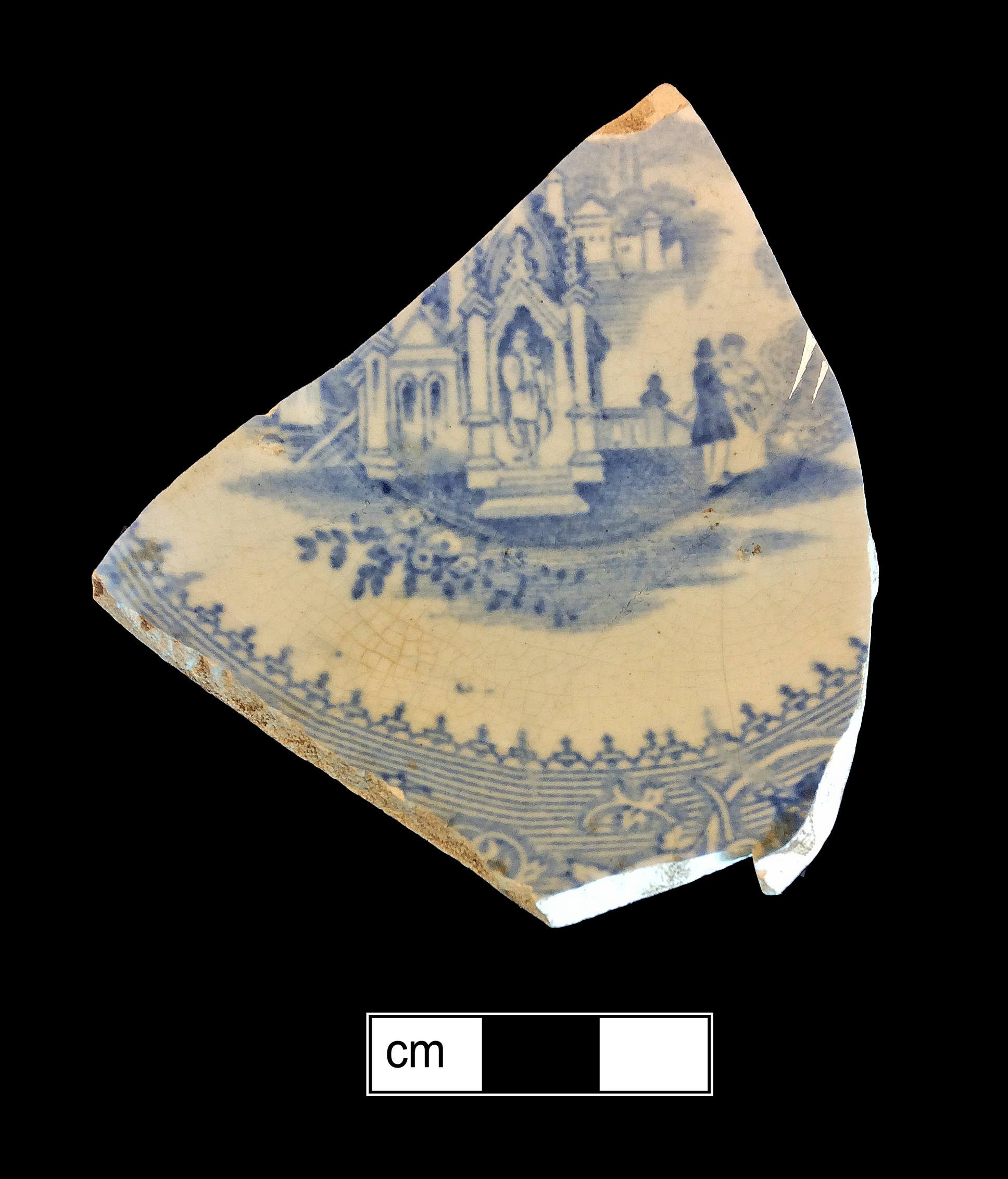 Image of printed earthenware fragment.