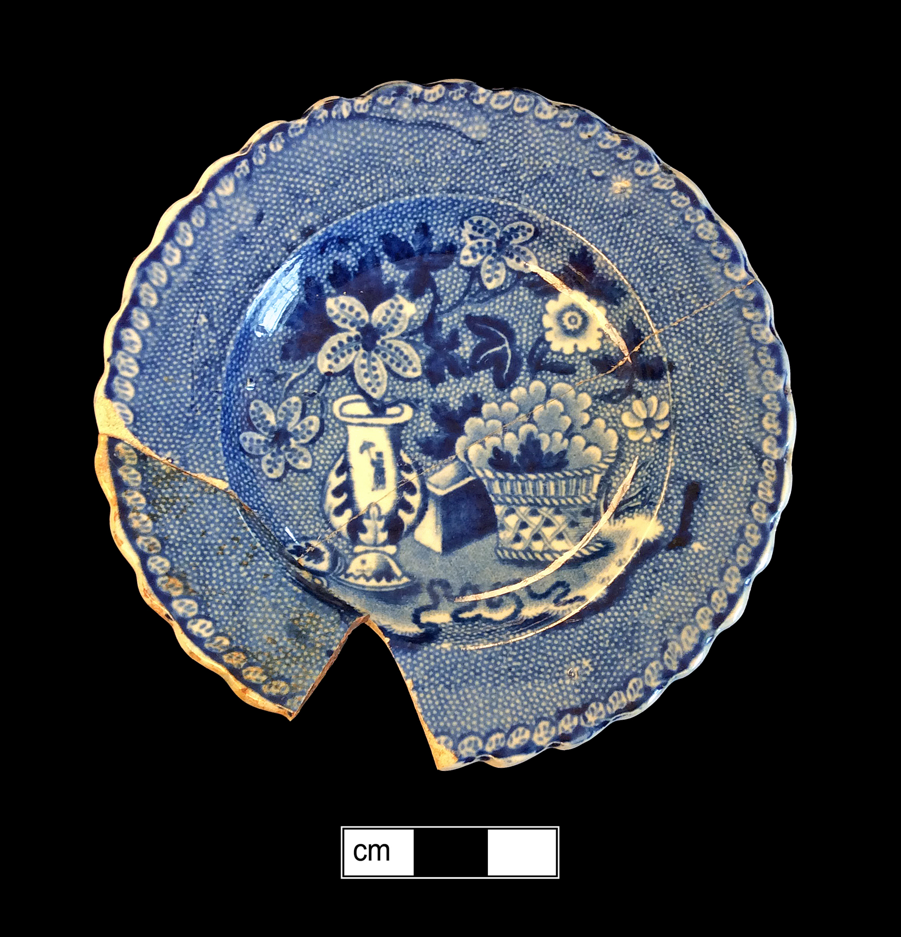 Image of printed earthenware fragment.