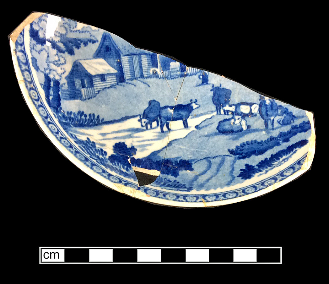 Image of printed earthenware fragment.