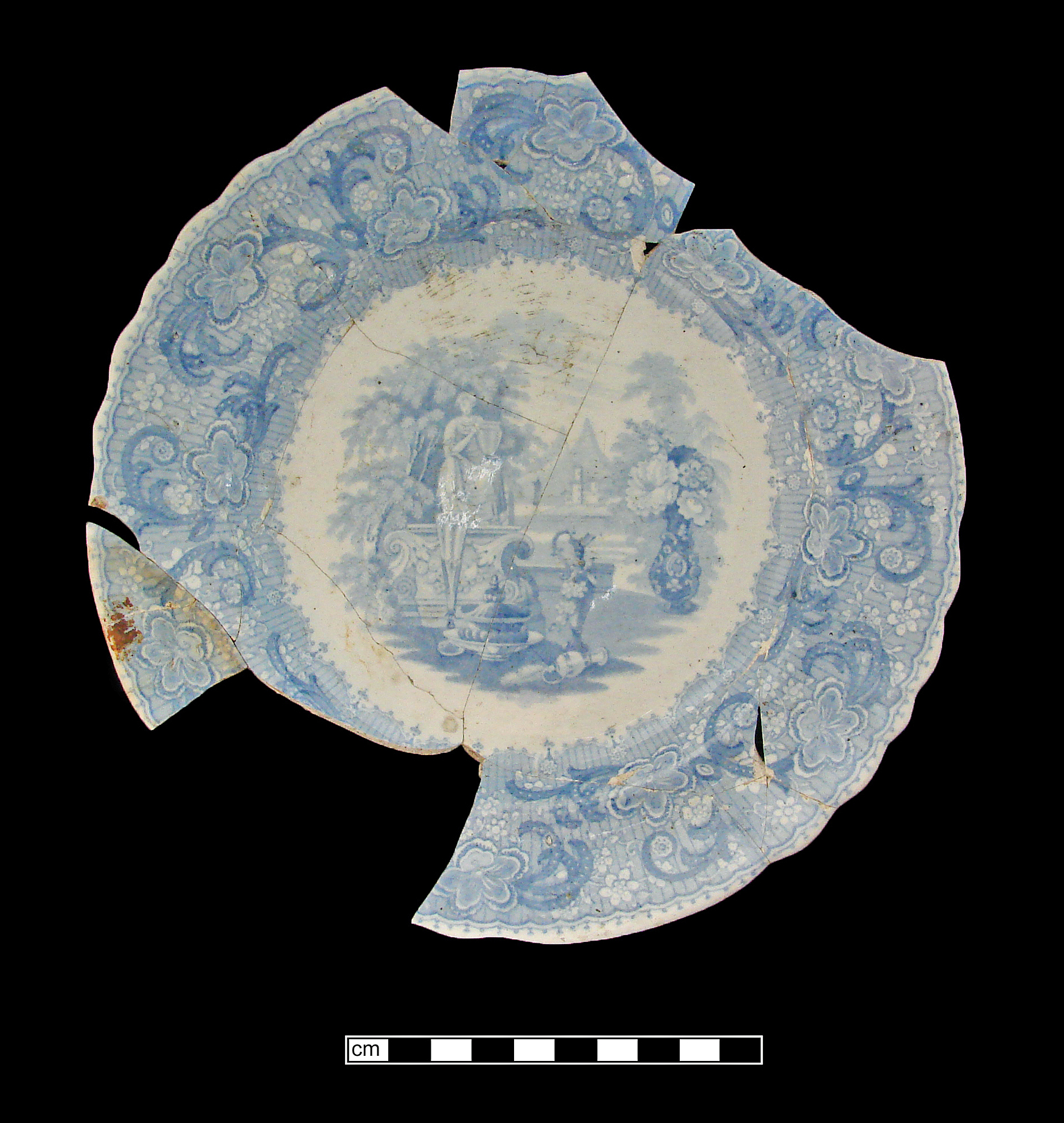 Image of printed earthenware fragment.