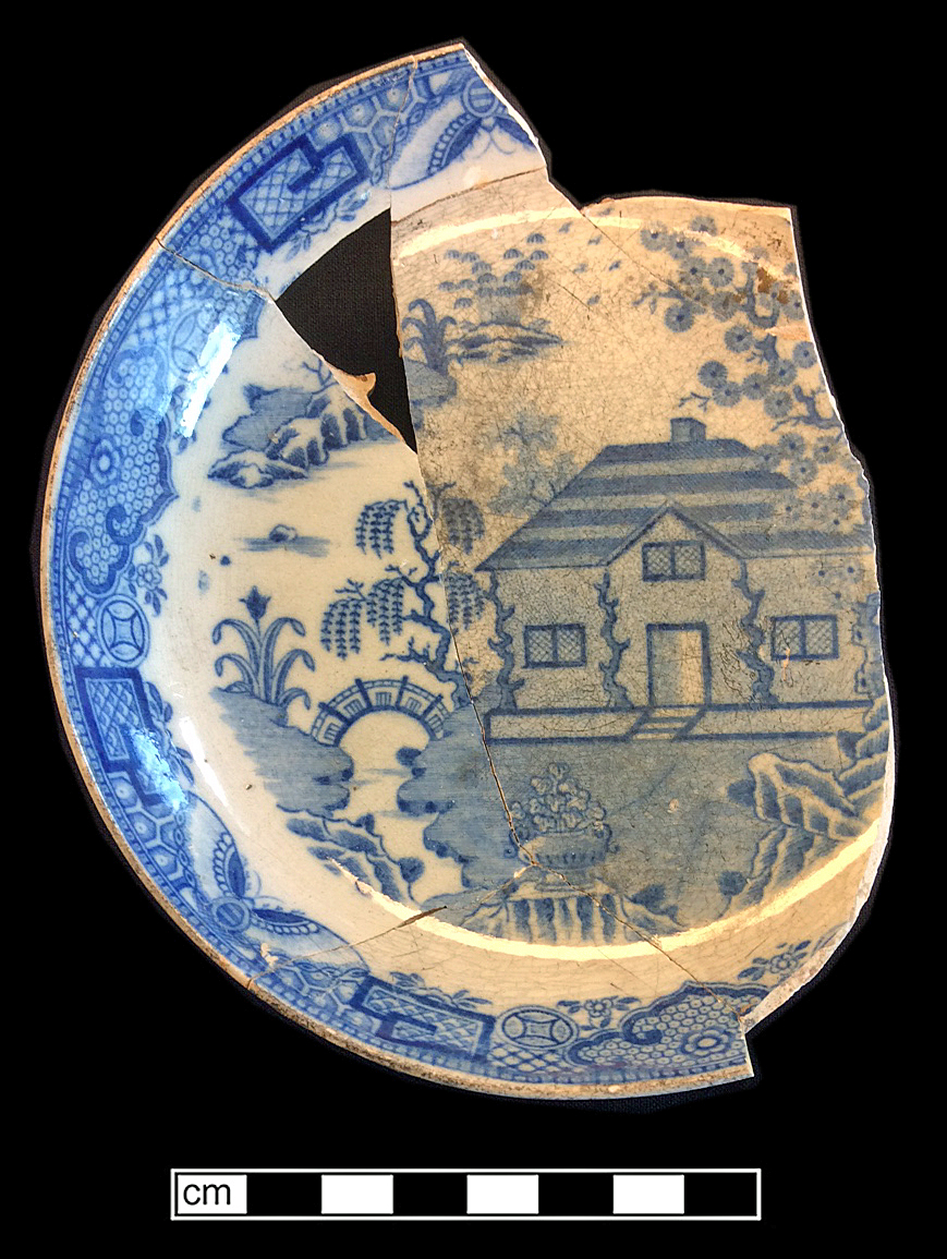 Image of printed earthenware fragment.