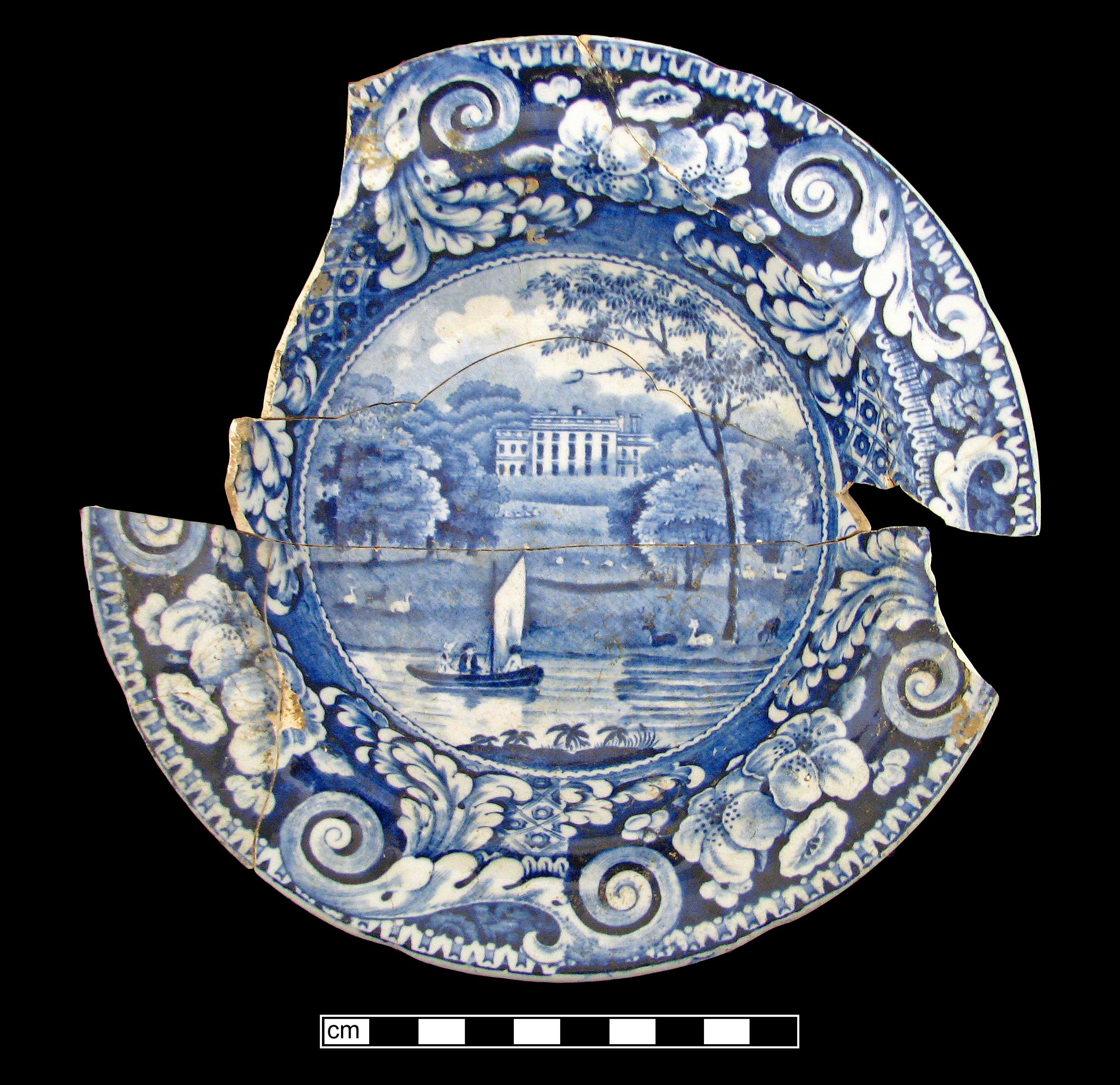 Image of printed earthenware fragment.