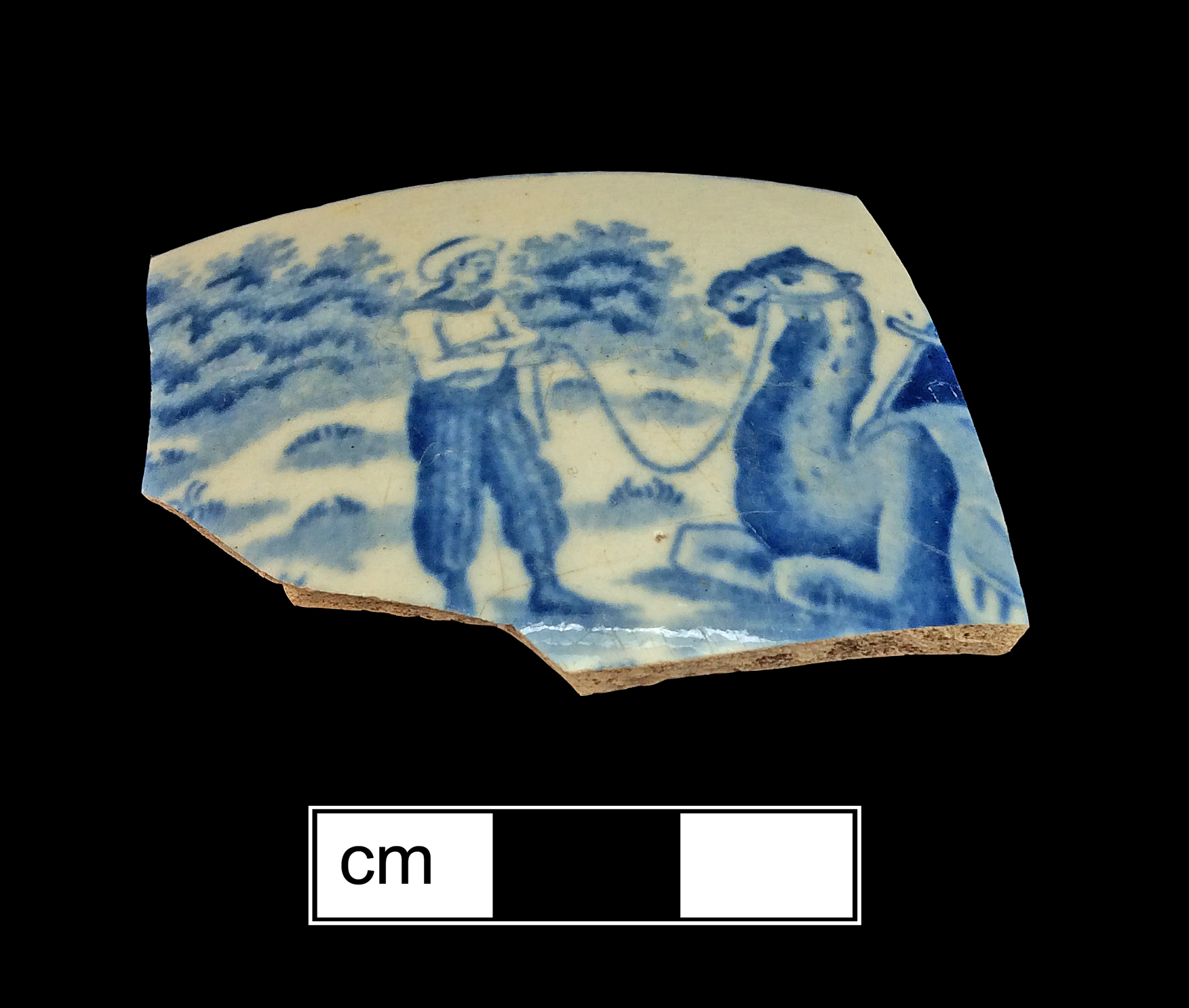 Image of printed earthenware fragment.
