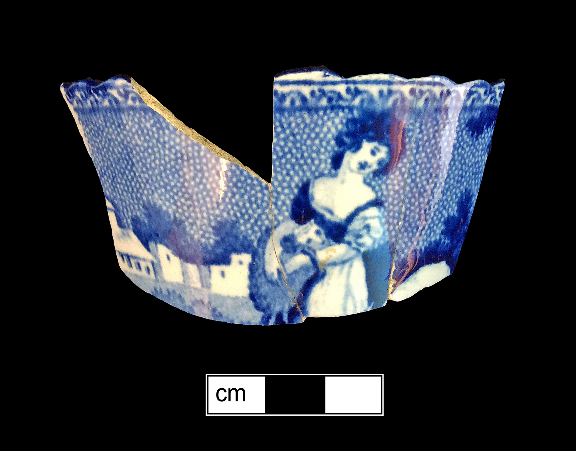 Image of printed earthenware fragment.