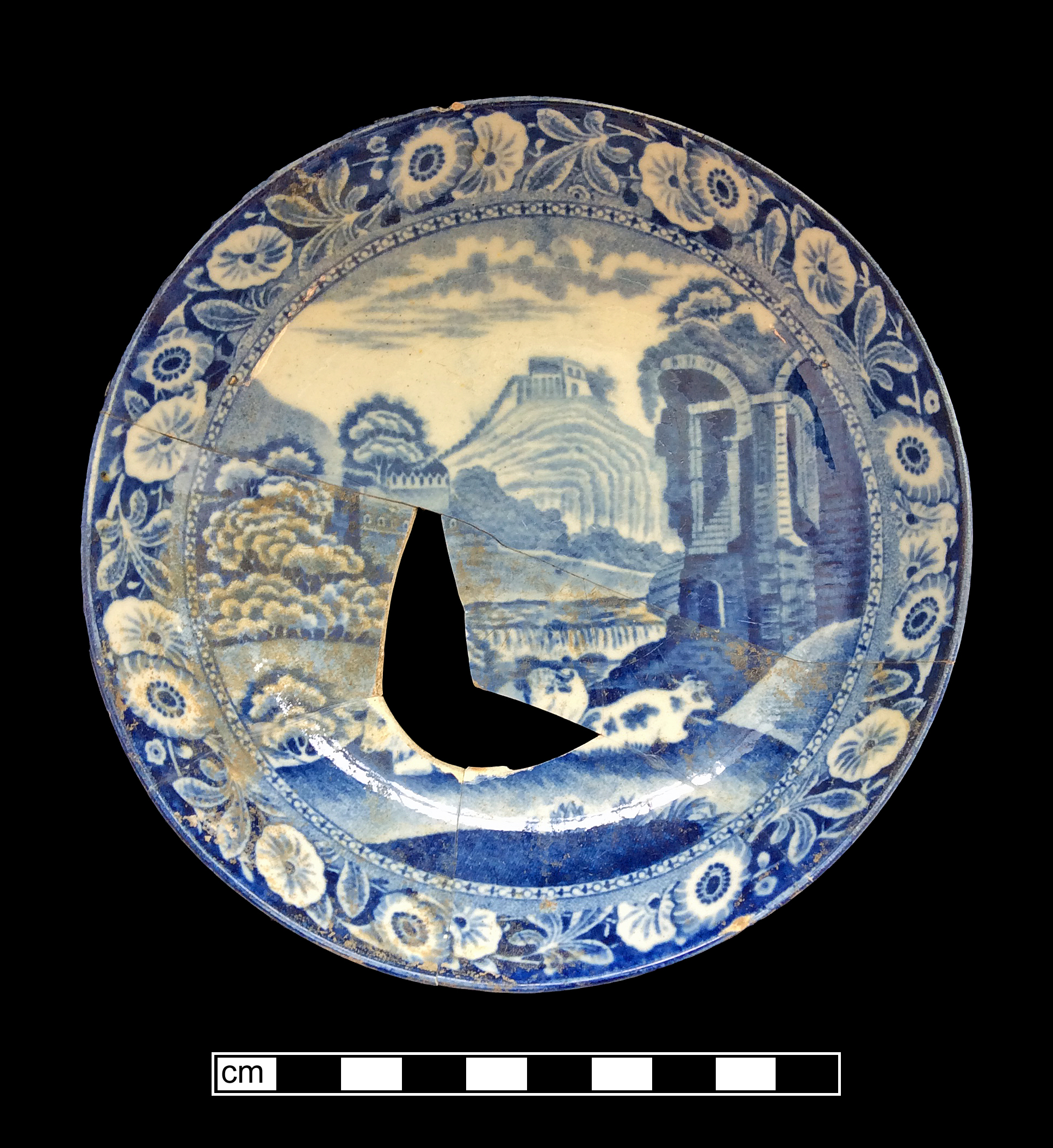 Image of printed earthenware fragment.