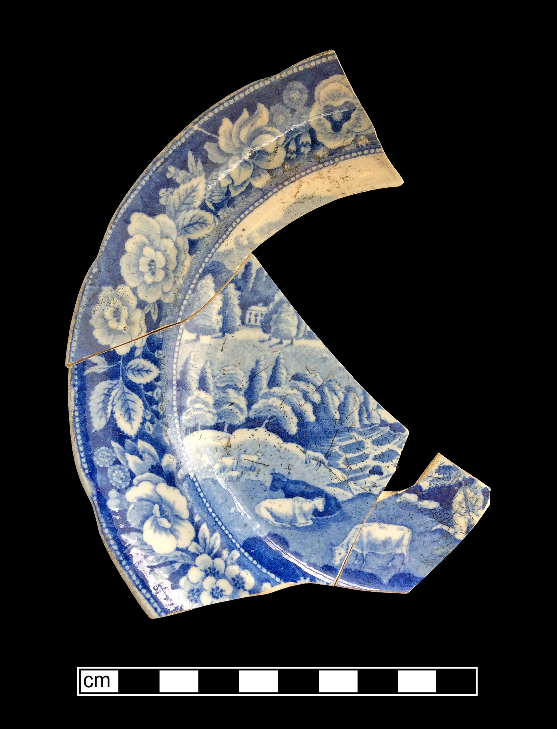 Image of printed earthenware fragment.