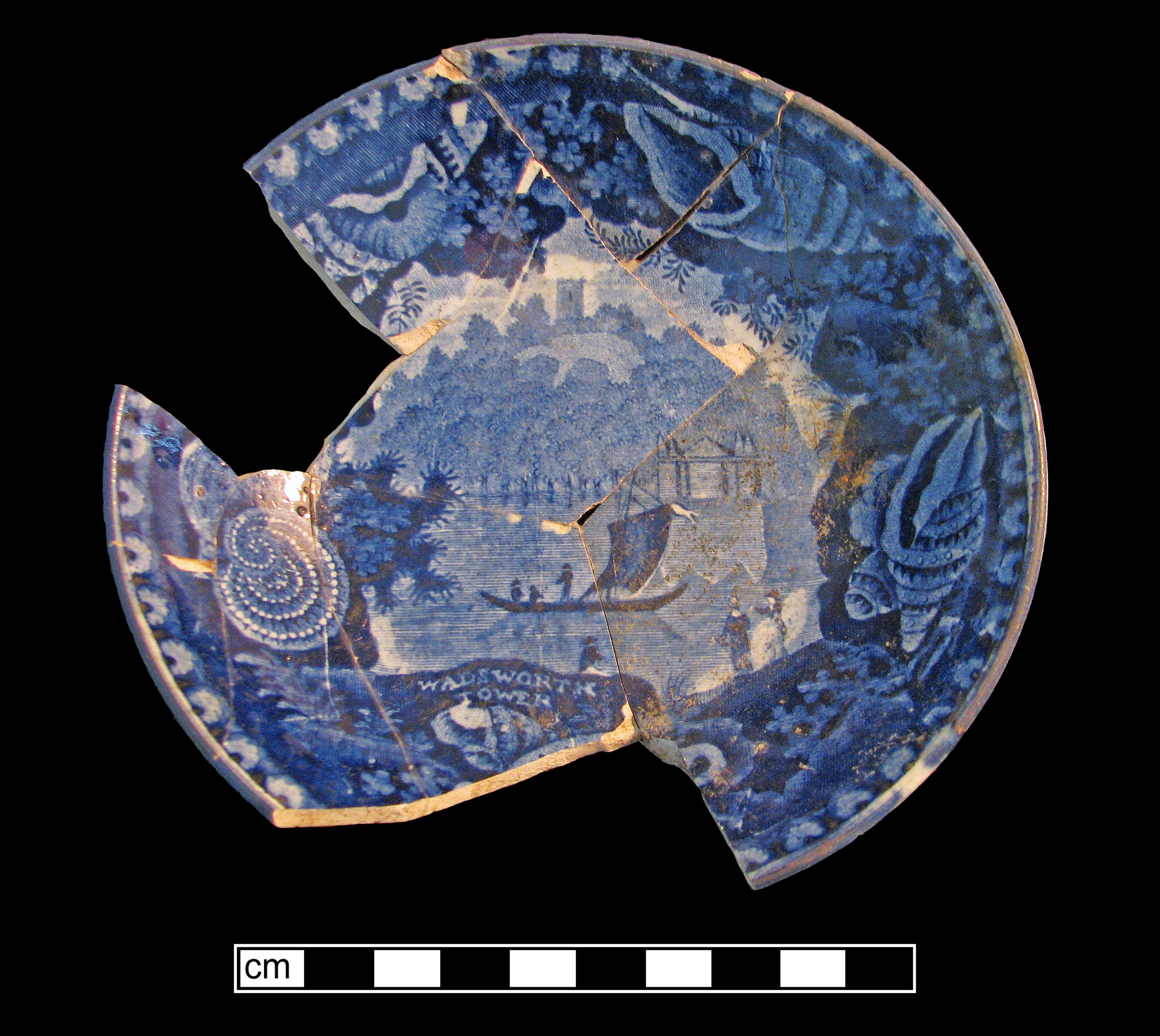 Image of printed earthenware fragment.