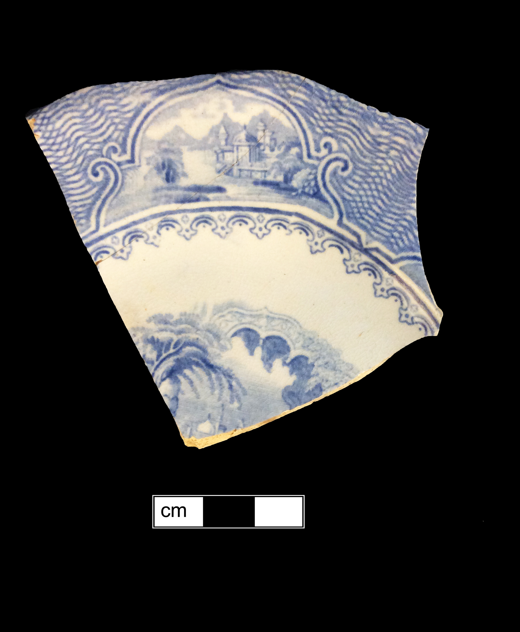 Image of printed earthenware fragment.