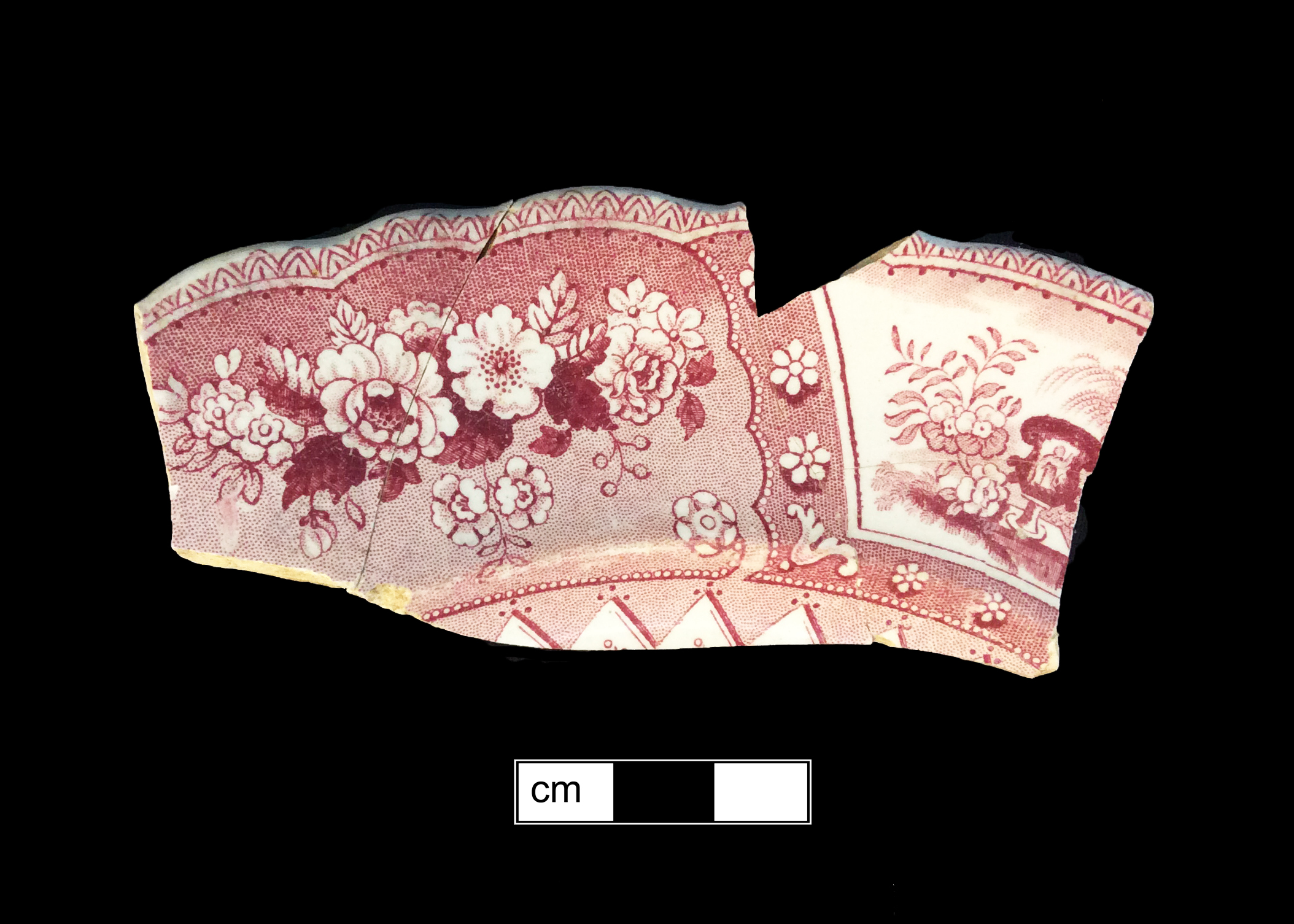 Image of printed earthenware fragment.