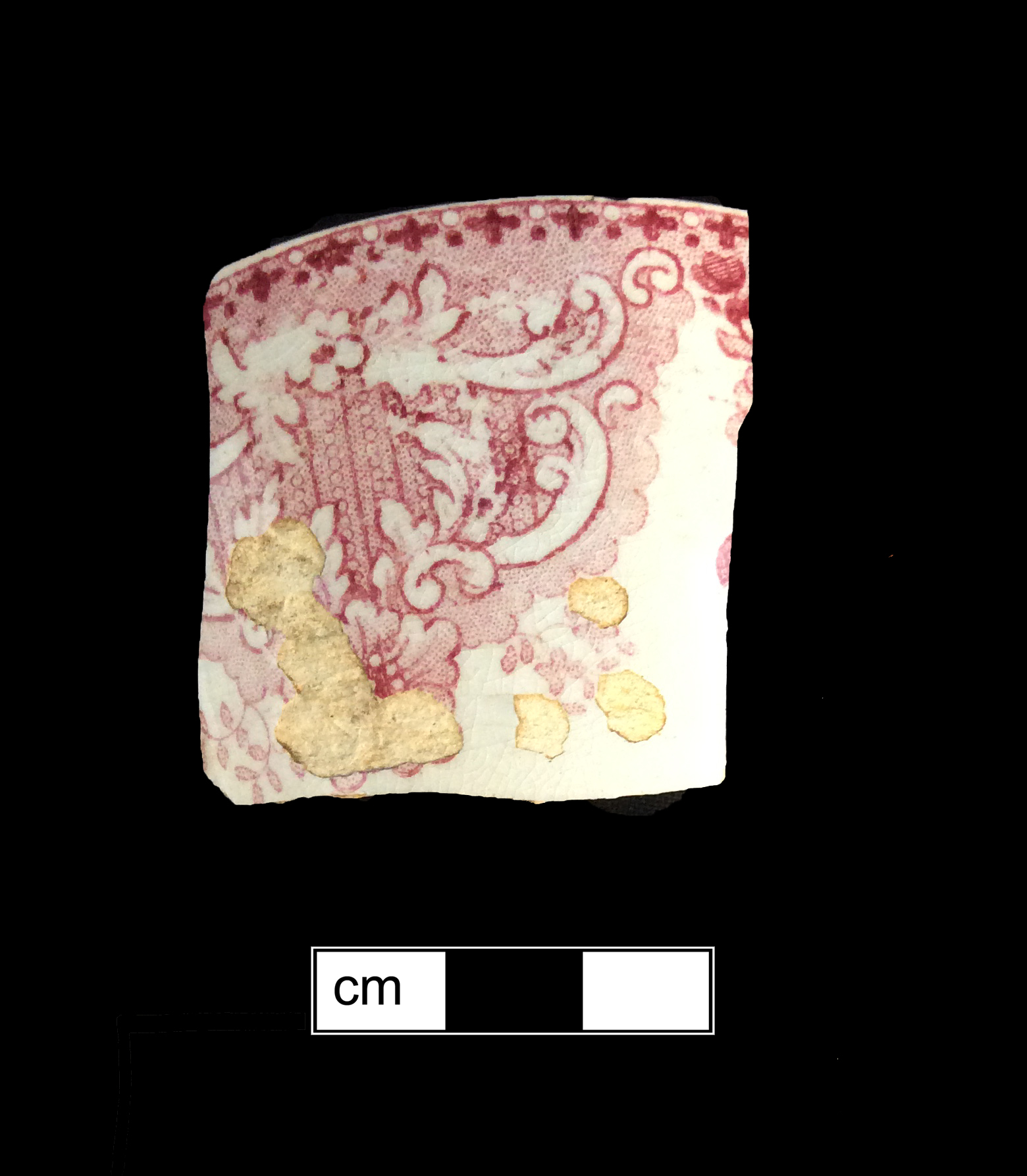 Image of printed earthenware fragment.