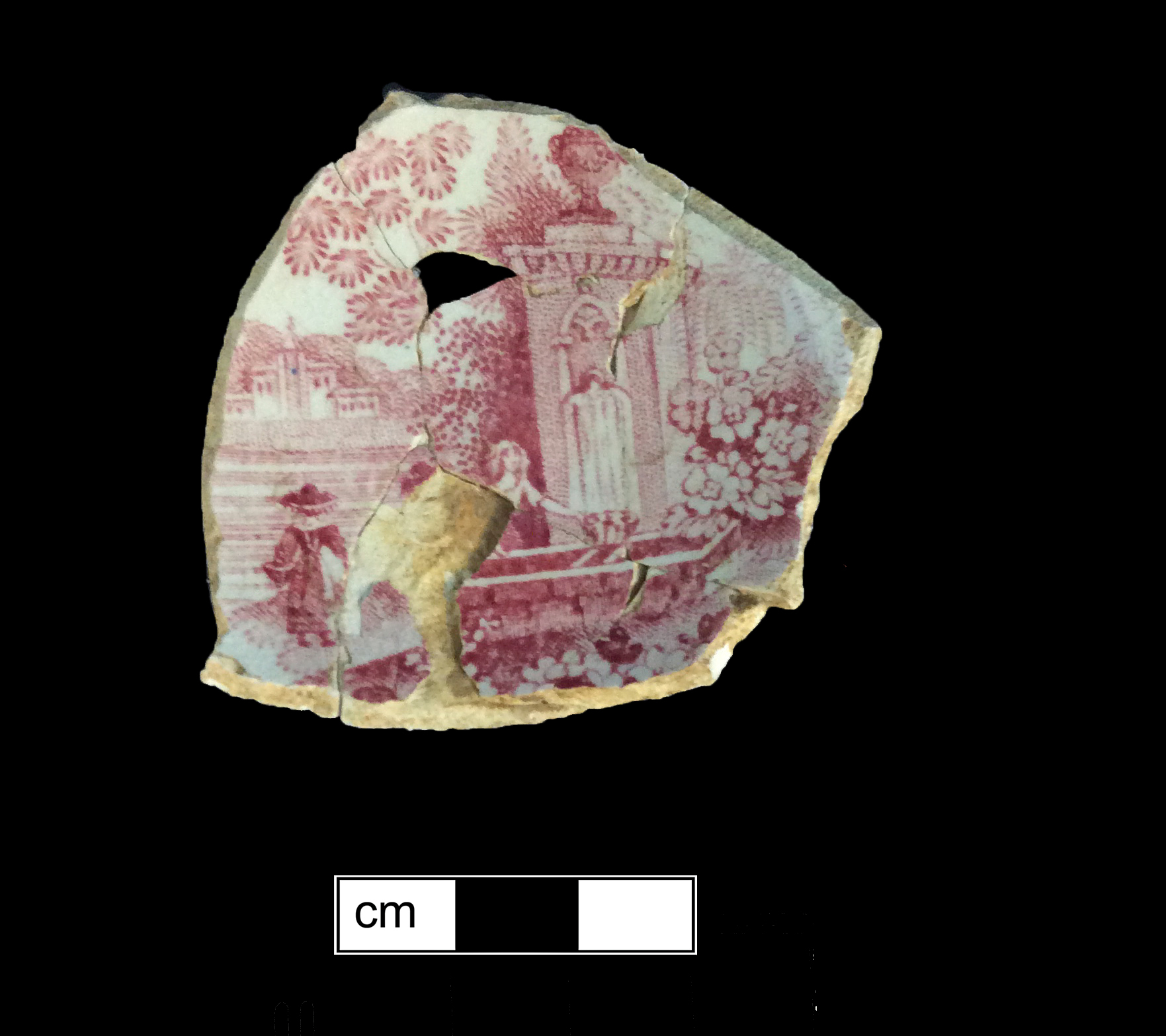 Image of printed earthenware fragment.