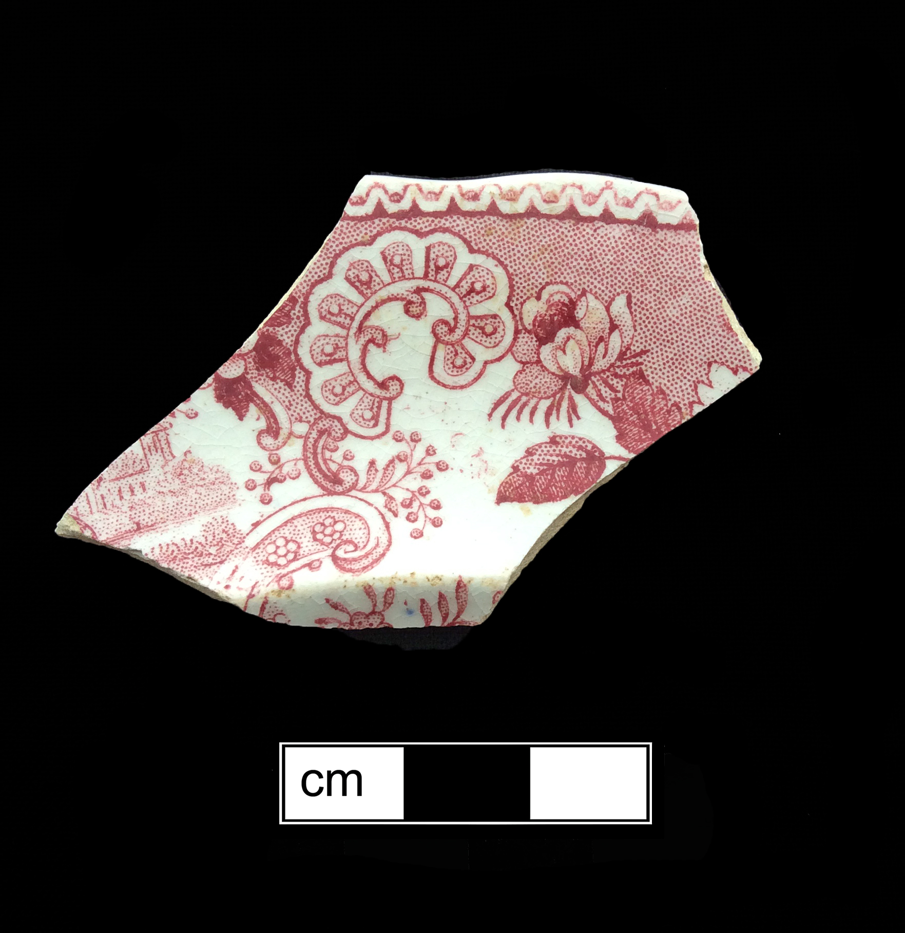 Image of printed earthenware fragment.