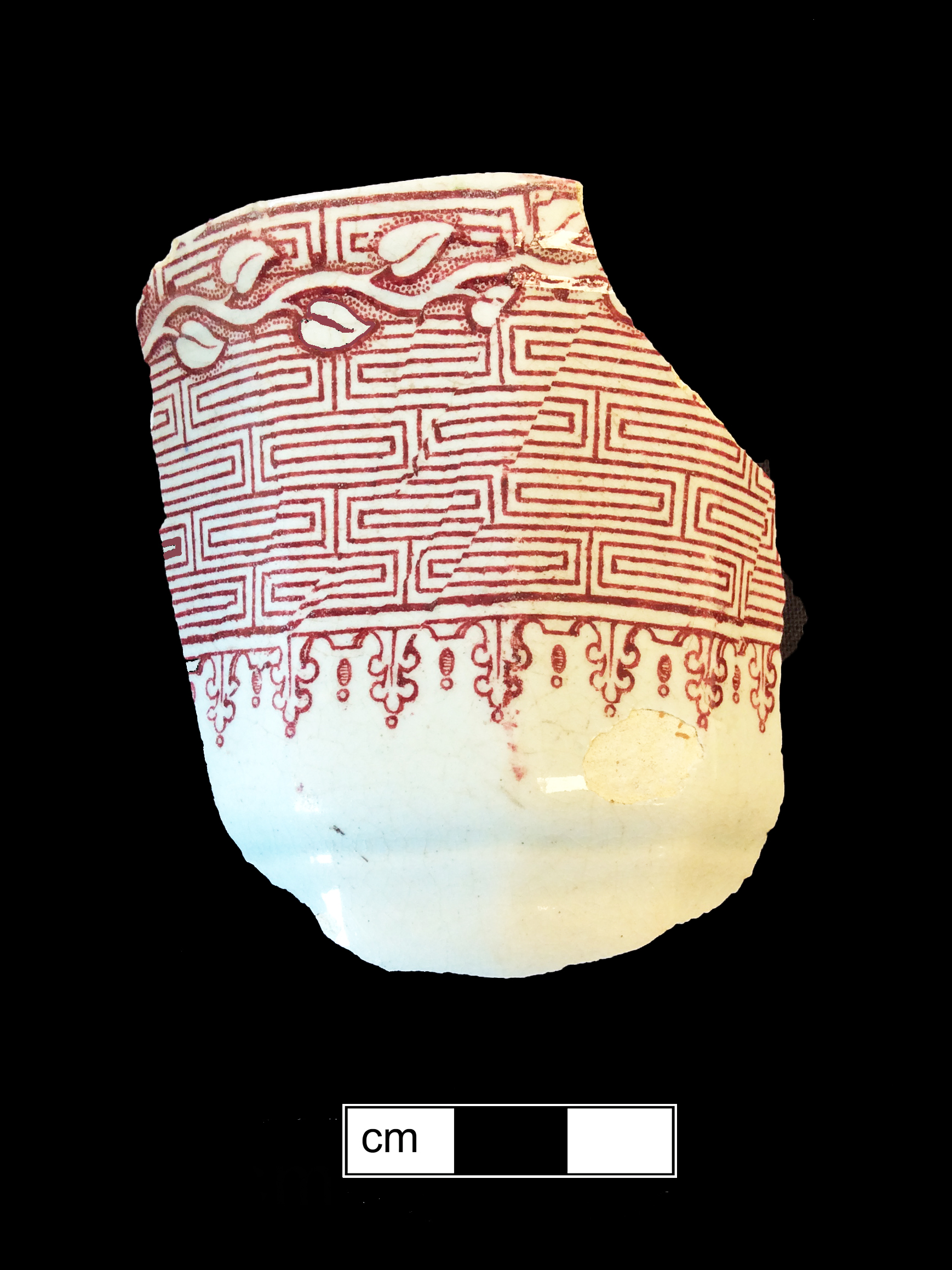 Image of printed earthenware fragment.