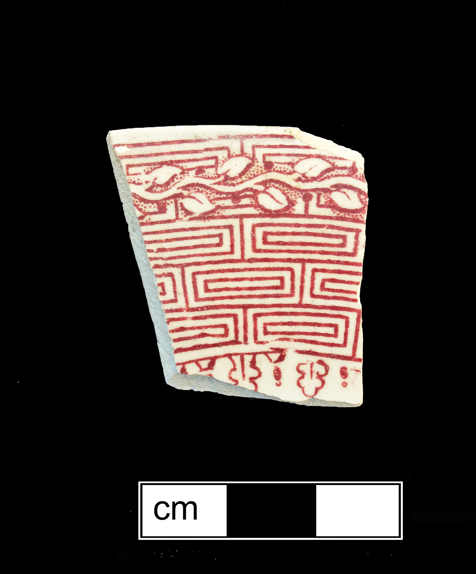 Image of printed earthenware fragment.