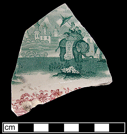 Image of printed earthenware fragment.