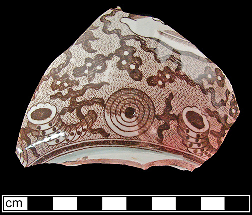 Image of printed earthenware fragment.