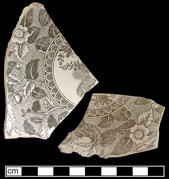 Image of printed earthenware fragment.