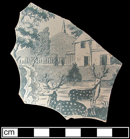 Image of printed earthenware fragment.