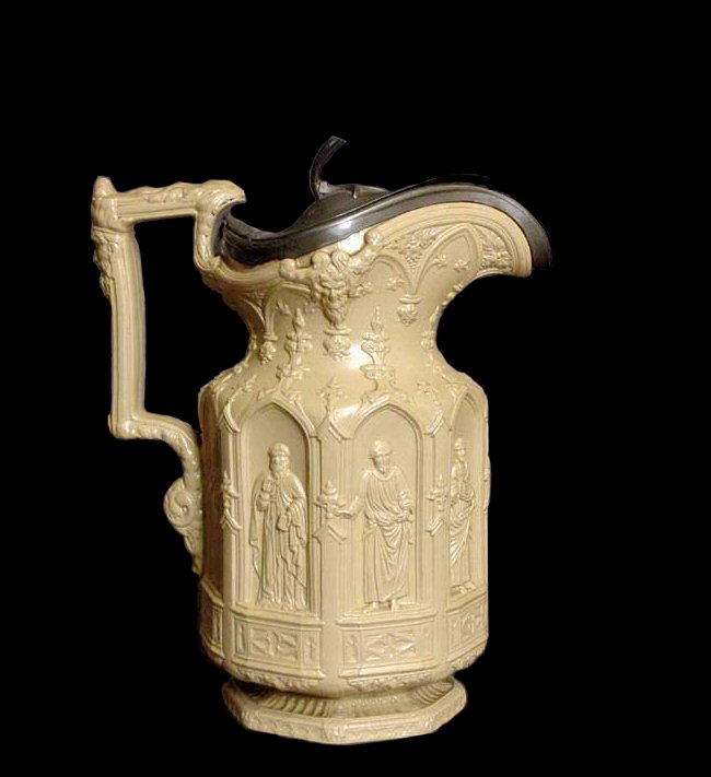 Image of relief molded stoneware jug fragment.