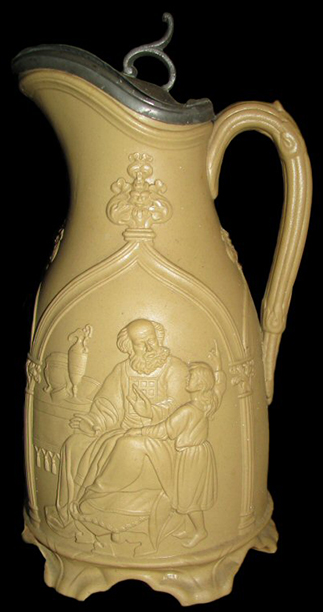 Image of relief molded stoneware jug fragment.