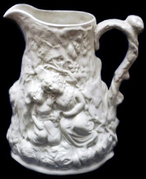 Image of relief molded stoneware jug fragment.