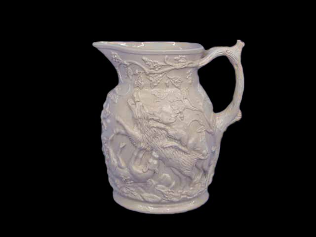 Image of relief molded stoneware jug fragment.
