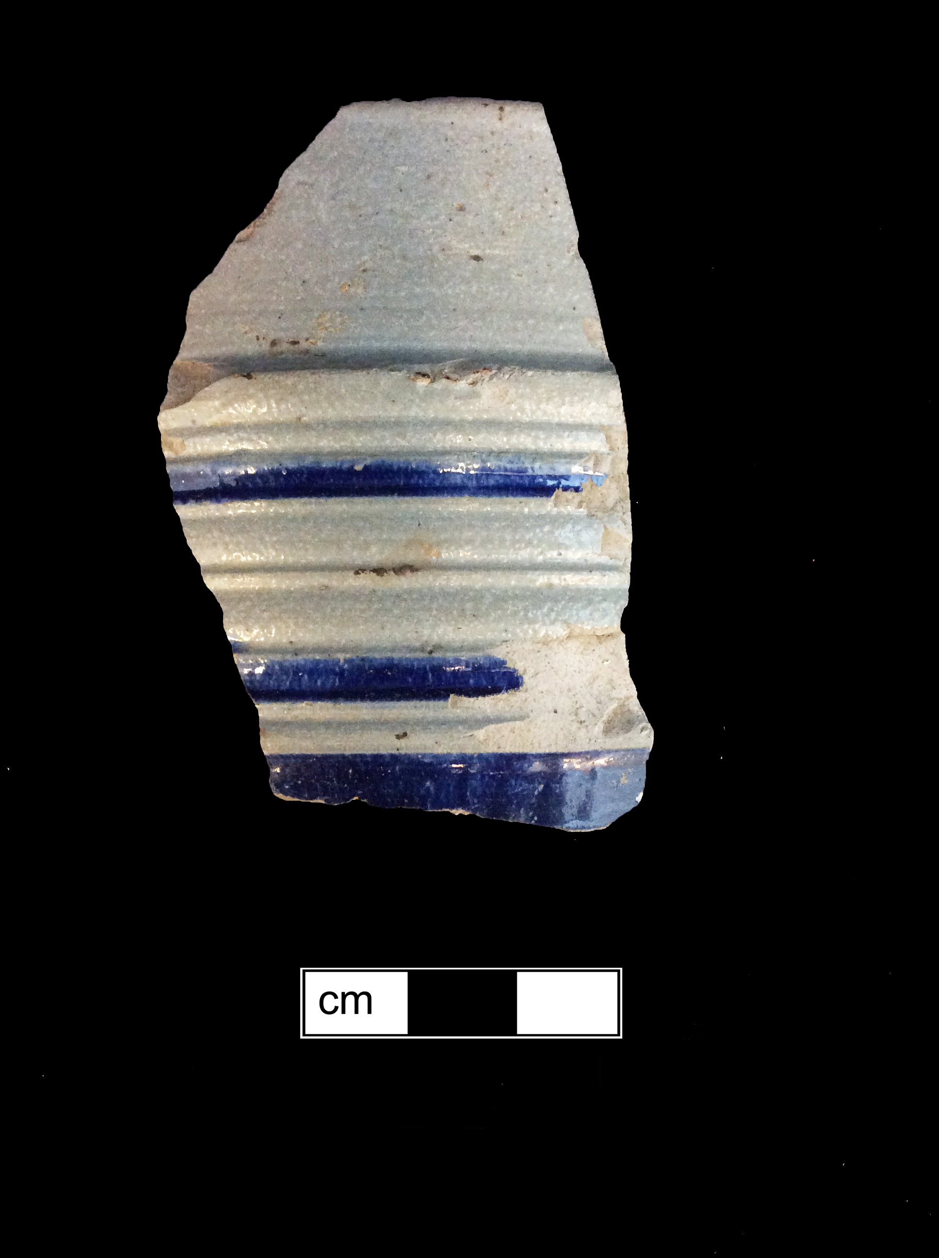 Image of Rhenish blue on gray stoneware fragment.