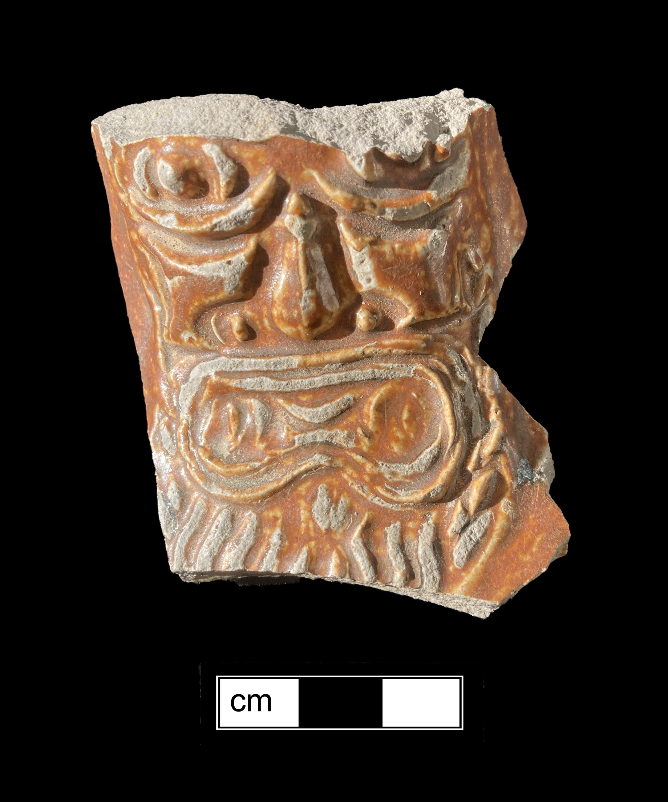 Image of Rhenish brown salt glaze stoneware fragment.