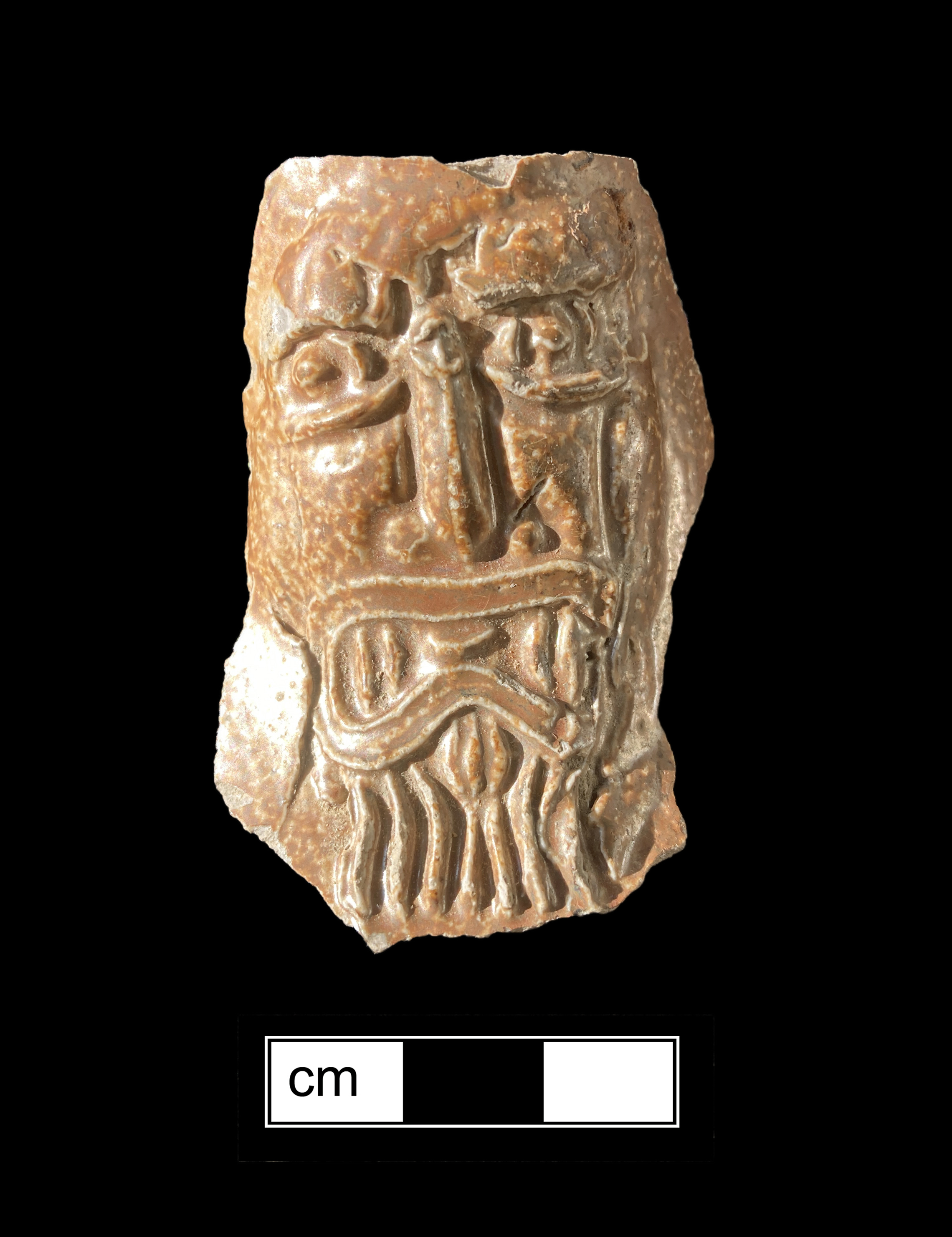 Image of Rhenish brown salt glaze stoneware fragment.