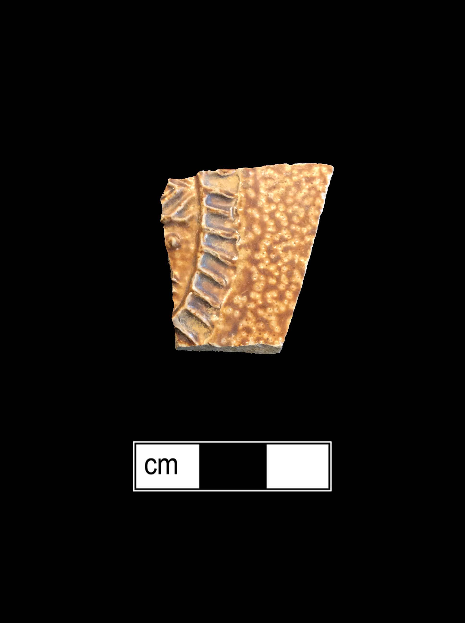 Image of Rhenish brown salt glaze stoneware fragment.