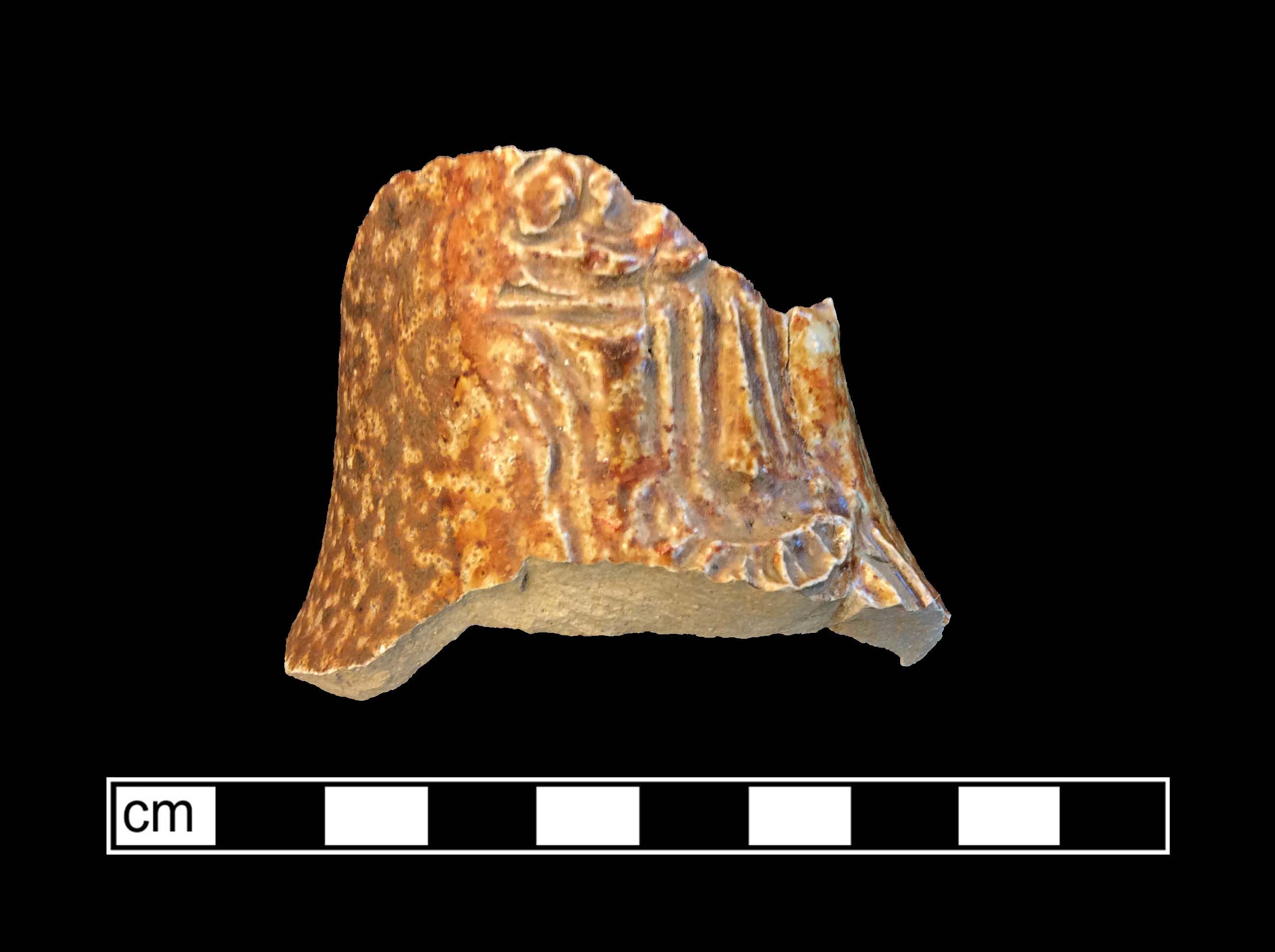 Image of Rhenish brown salt glaze stoneware fragment.