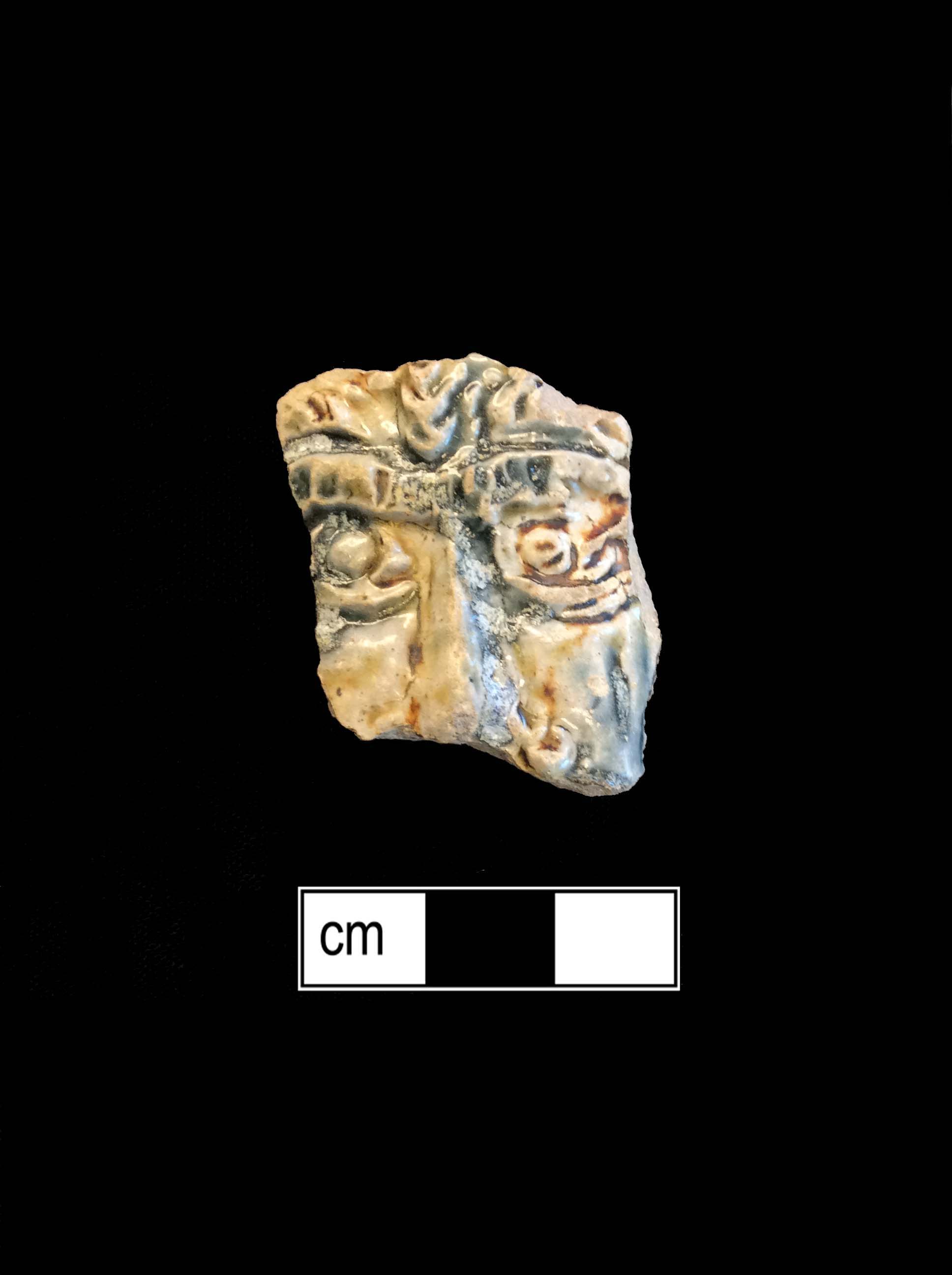 Image of Rhenish brown salt glaze stoneware fragment.
