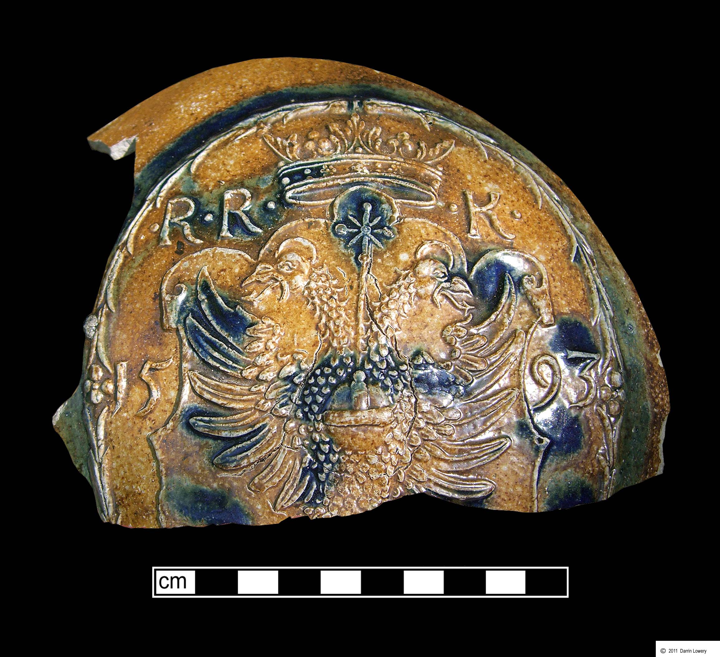 Image of Rhenish brown salt glaze stoneware fragment.