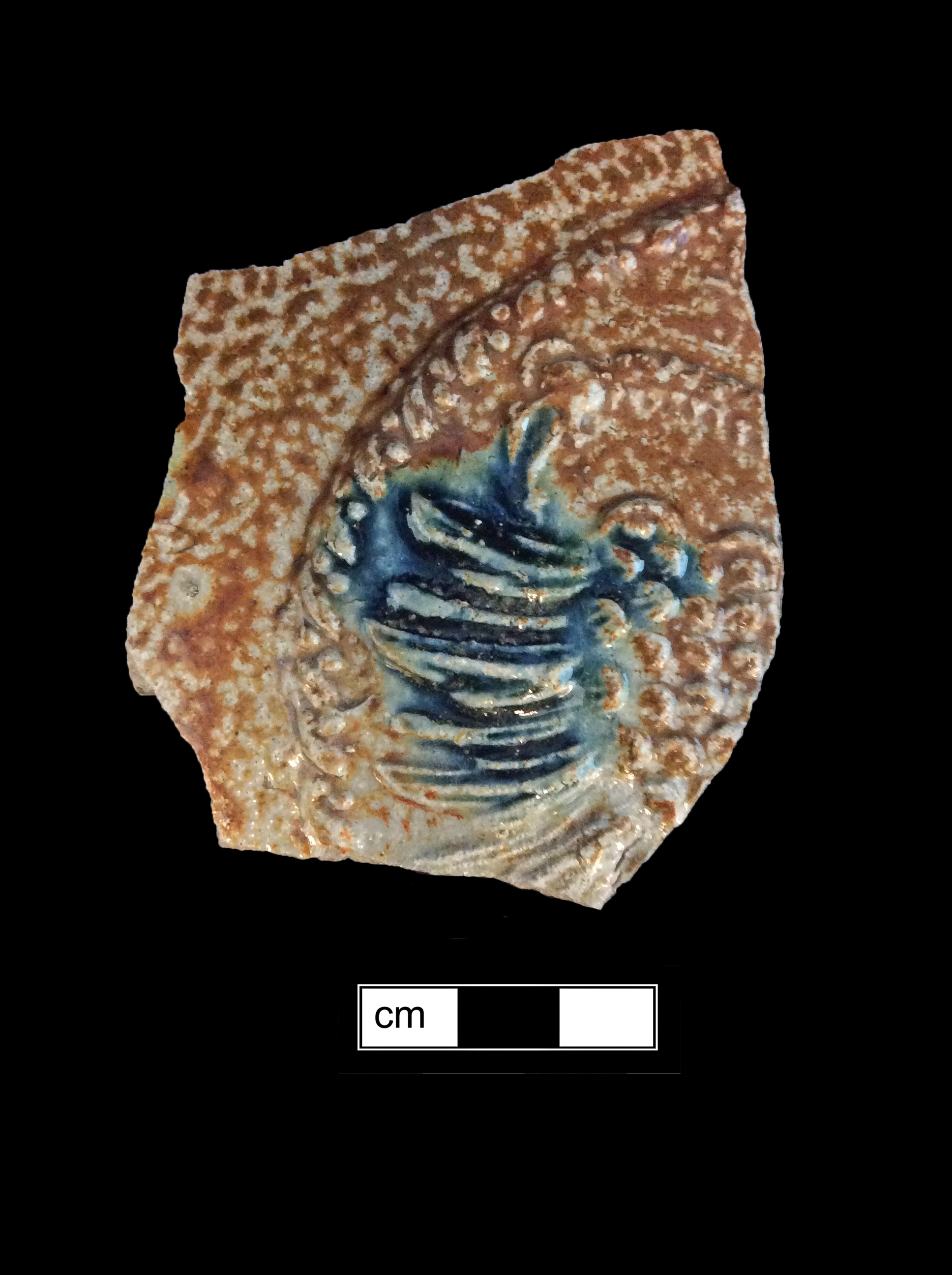 Image of Rhenish brown salt glaze stoneware fragment.