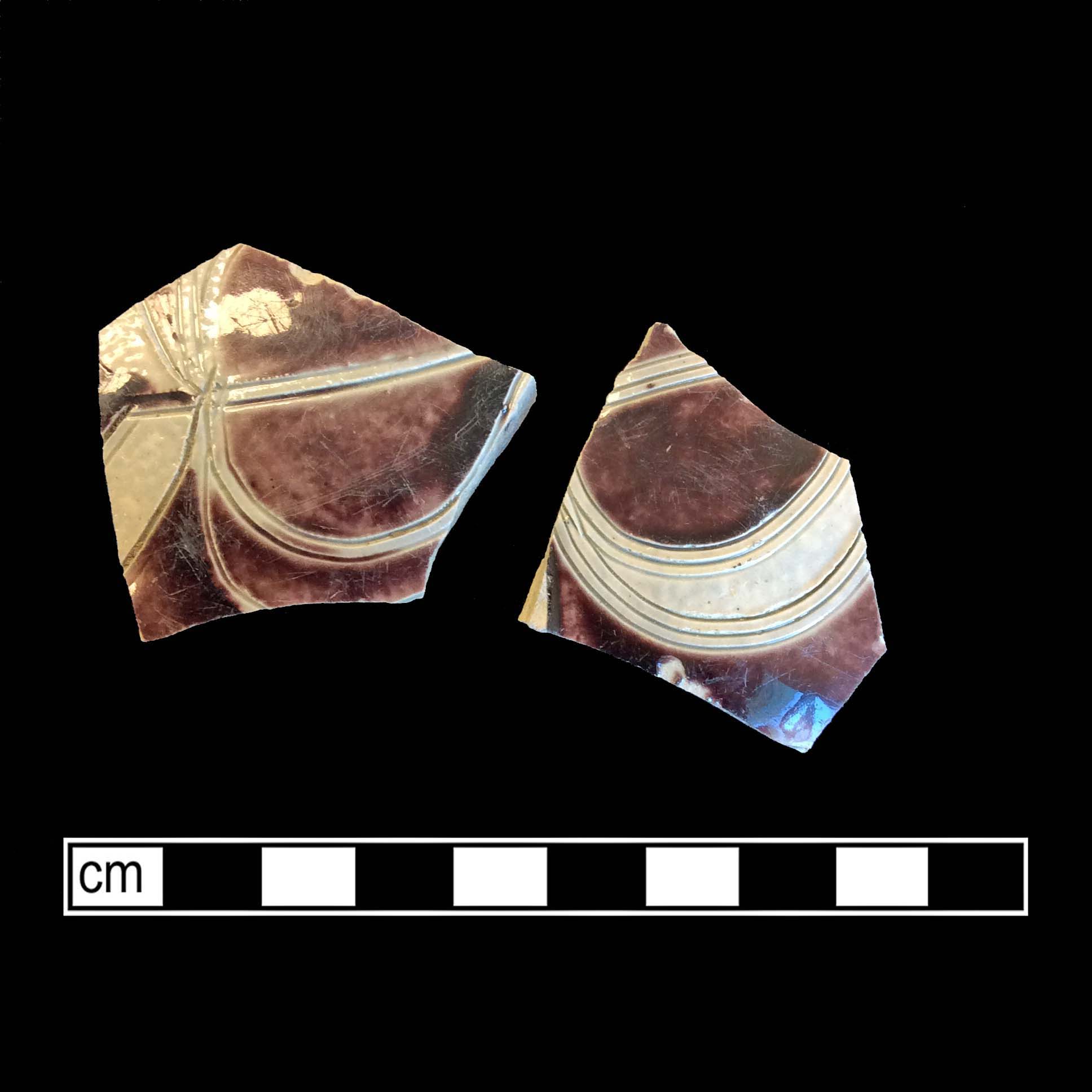 Image of Rhenish blue on gray stoneware fragment.