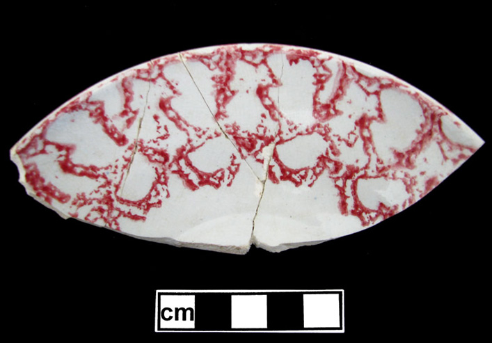 Image of sponge decorated earthenware fragment.