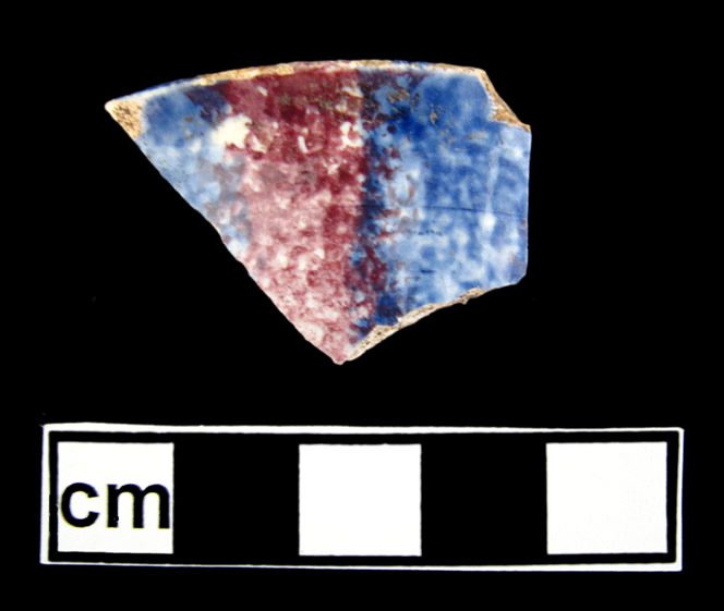 Image of sponge decorated earthenware fragment.