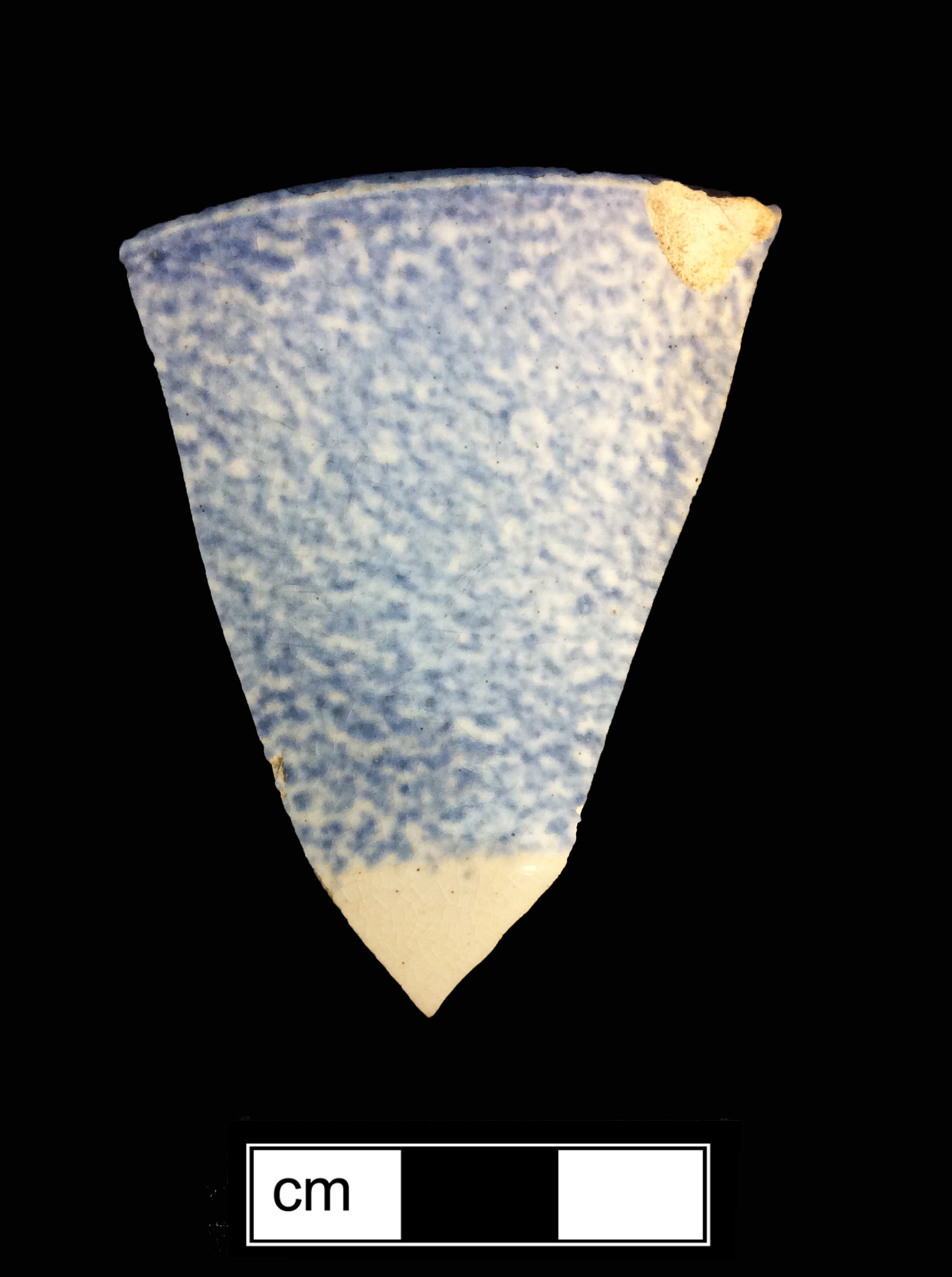 Image of sponge decorated earthenware fragment.