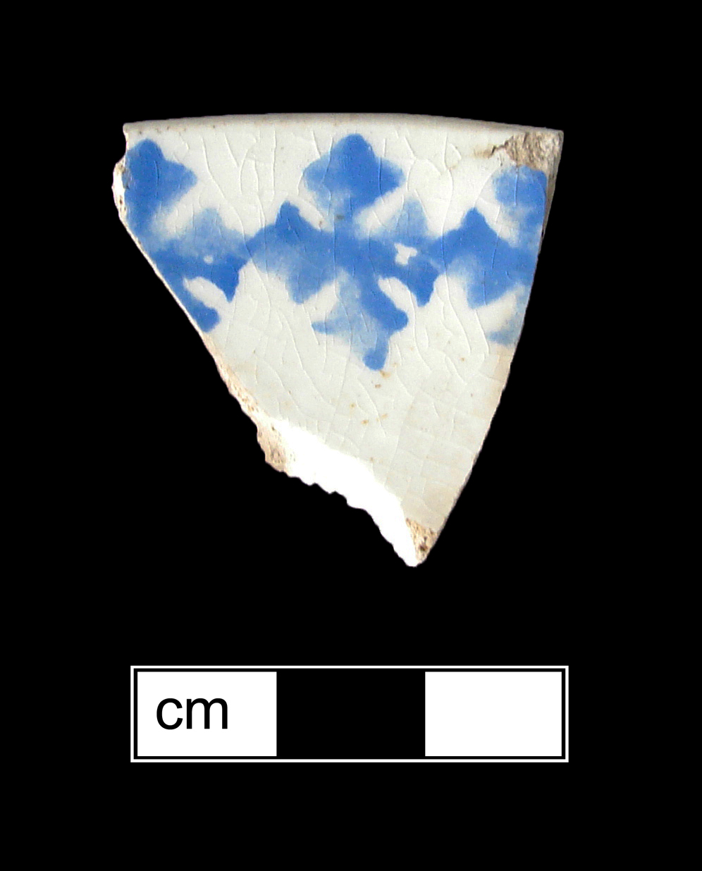 Image of sponge decorated earthenware fragment.