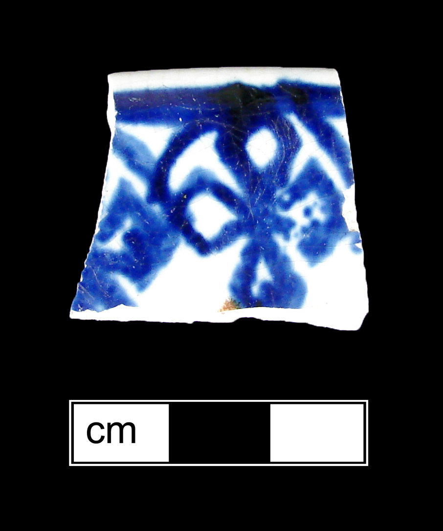 Image of sponge decorated earthenware fragment.