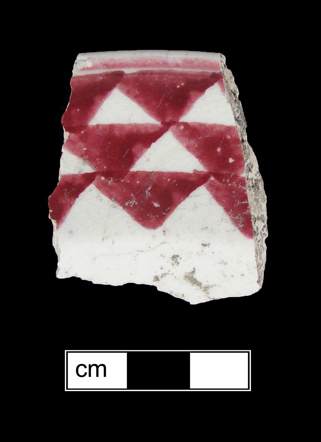 Image of sponge decorated earthenware fragment.