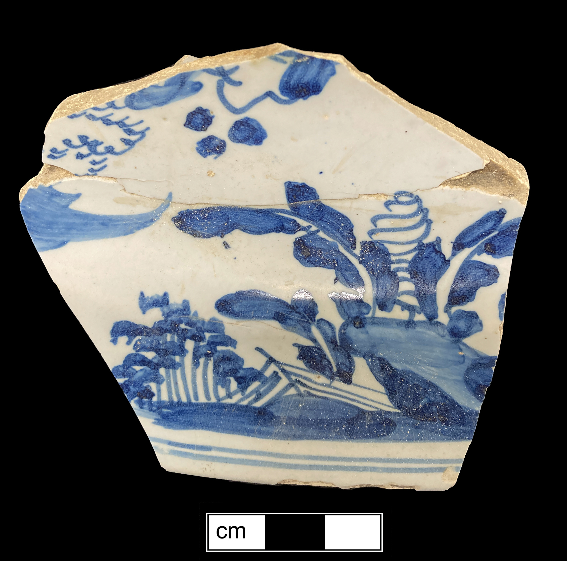 Image of tin-glazed earthenware fragment.